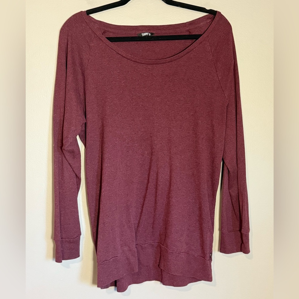 TNA Oversized Longsleeve Top in Maroon (Size M)